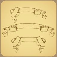 vintage banner- line drawing