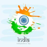 Indian Independence Day celebrations with ashoka wheel on flag colors