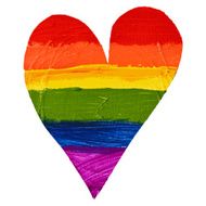 Gay and LGBT rainbow colors heart