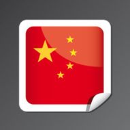 Chinese flag button