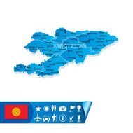 Kyrgyzstan map