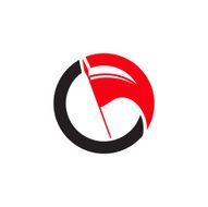 Red flag vector sign