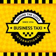 Taxi symbol with checkered background - 03