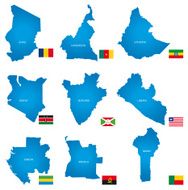 African countries vector N2