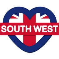 Love England collection vector South West Heart and Flag