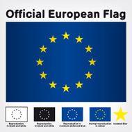 Official European Flag Gradient Vector