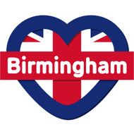 Love England collection vector Birmingham Heart and Flag