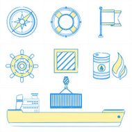 Sea Transport Icons N2