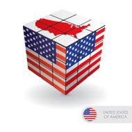 usa puzzle vector illustration