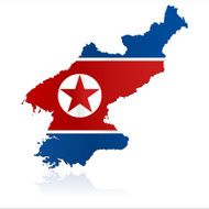 Korea flag map