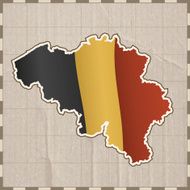 Belgium retro map