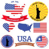 Independence day badge and label N3