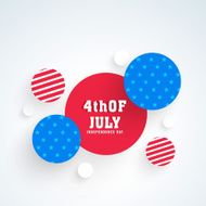 Set of sticky designs in American national flag colors