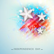 Shiny stars on creative and colorful blue background