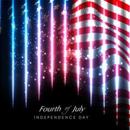 American national flag waving for Fourth of July