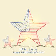 Creative and stylish stars in American national flag colors