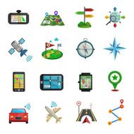 Location Flat Icon Set N2