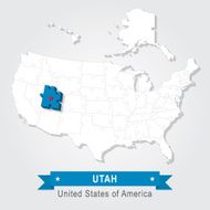 Utah state USA administrative map