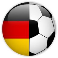 Germany Flag with Soccer Ball Background N6