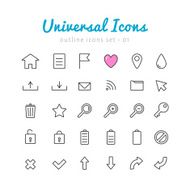 Univerasal web icons set