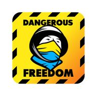 Vector right quadrant warning sign