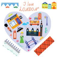 London love card with funny landmarks N2