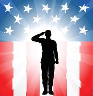 Patriotic soldier salute N2