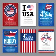 Set of greeting card Independent day background