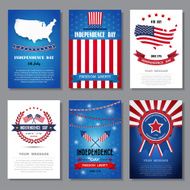 Set of greeting card Independent day background N2