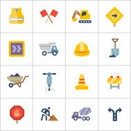 Road Construction Icons &mdash; Poly Series