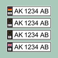 European license number plate
