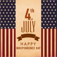 Vintage poster for American Independence Day celebration