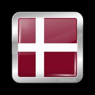 Flag of Denmark Metal Icons N2