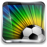 Brazil Flag with Soccer Ball Background N8