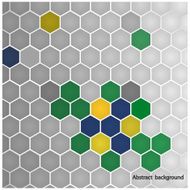 Vector hexagon background in Brazil flag N3