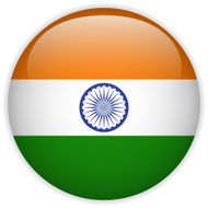 India Flag Glossy Button N3