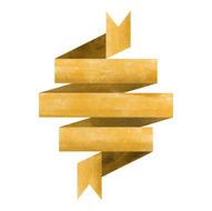 Yellow watercolor ribbon