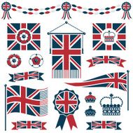 uk flags and ribbons