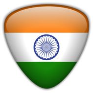 India Flag Glossy Button N4