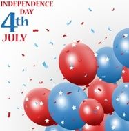 Independence day 4th july with balloon
