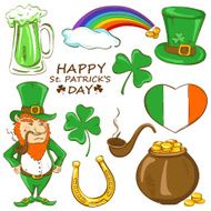 Set of St Patrick&#039;s day icons N2