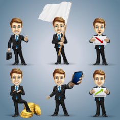 Businessman character set