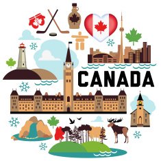 Vector set of various stylized canada icons N2