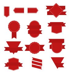 Set of blue ribbons for different designs and decorations N4