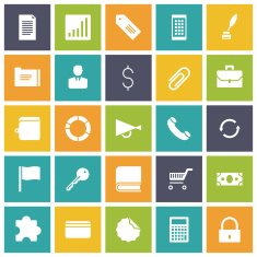 Flat design icons for business N6