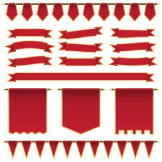red ribbons and banners