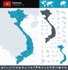 Vietnam - infographic map Illustration N2