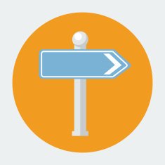 Vector crossroad sign icon
