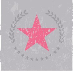 Grunge red star