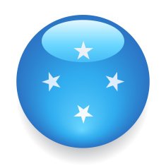 World Flag Button Micronesia